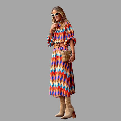 Vestido Midi Estampado Floral - Vestiria