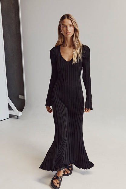 Vestido de Punto Cálido y Elegante