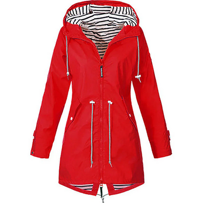 Abrigo Impermeable Mujer Elegante Largo