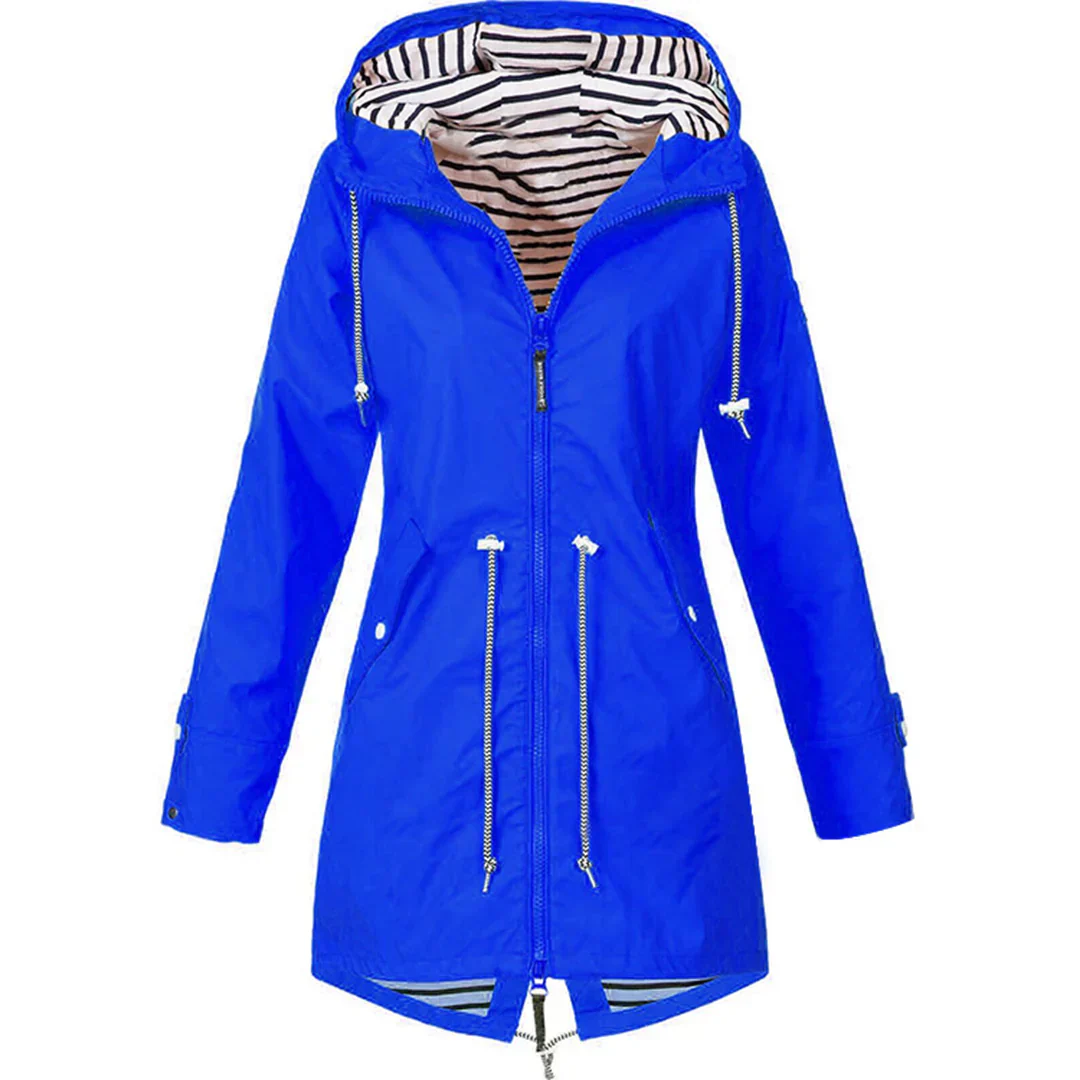 Abrigo Impermeable Mujer Elegante Largo