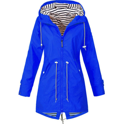 Abrigo Impermeable Mujer Elegante Largo