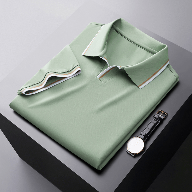 Polo de seda elegante para caballero