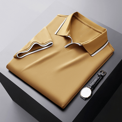 Polo de seda elegante para caballero