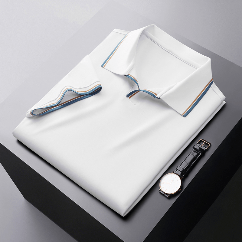Polo de seda elegante para caballero