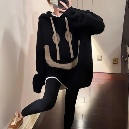 Sudadera grande con capucha moda mujer