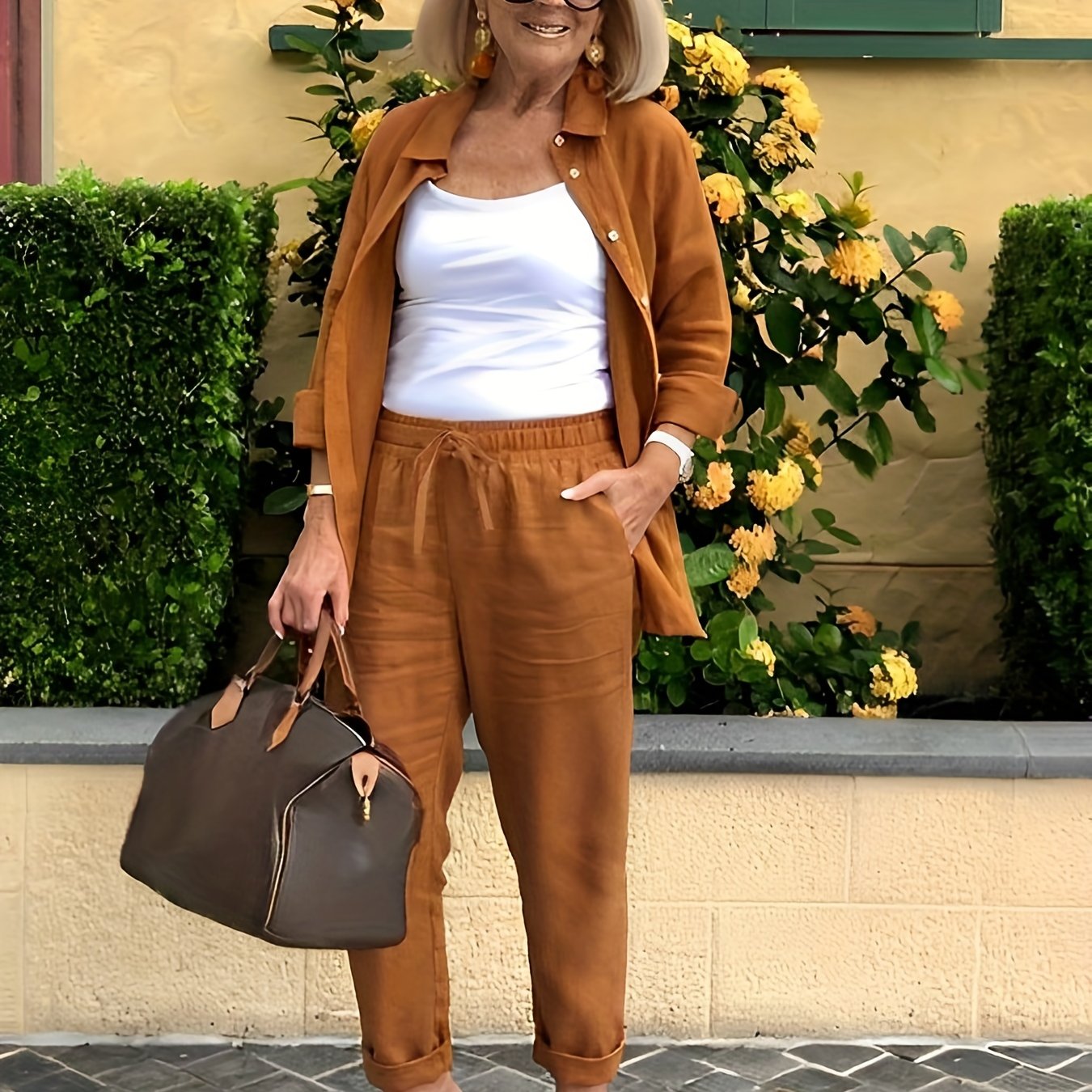 Pantalón y Camisa Conjunto Casual