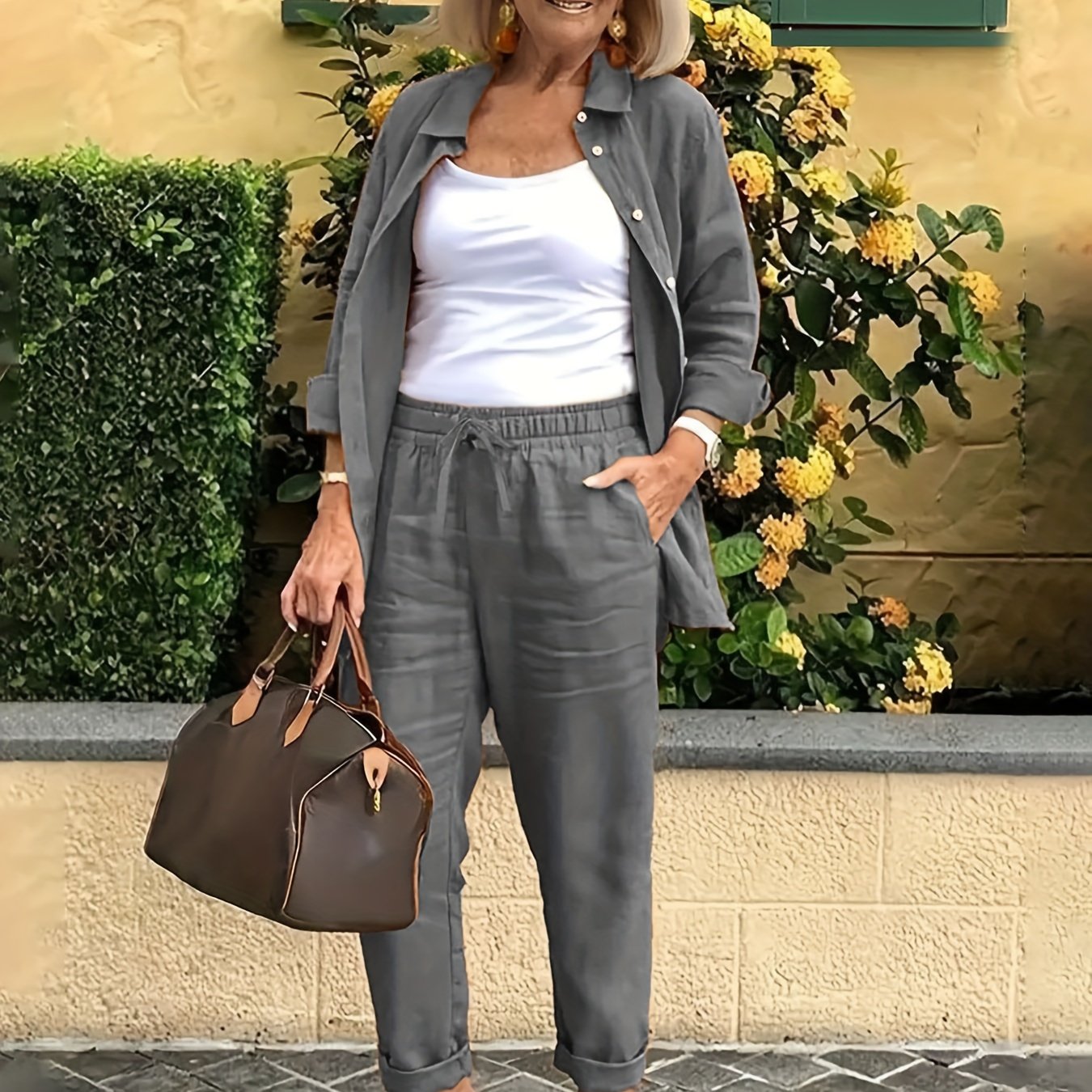Pantalón y Camisa Conjunto Casual