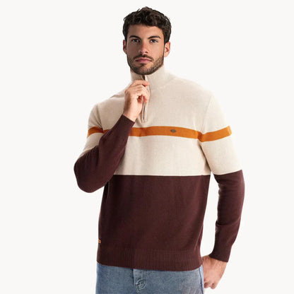 Camiseta Hombre Cremallera Colorida Deportiva