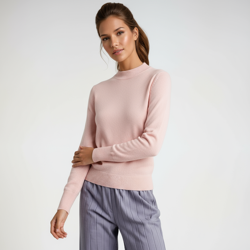 Jersey Mujer Cuello Alto Minimalista