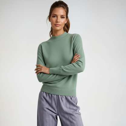 Jersey Mujer Cuello Alto Minimalista
