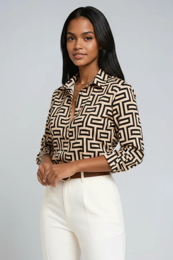 Blusa de mujer estampada elegante casual