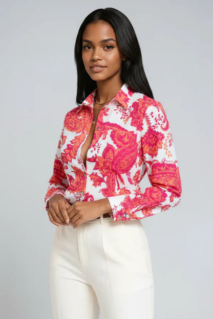 Blusa de mujer estampada elegante casual
