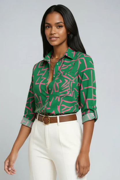 Blusa de mujer estampada elegante casual