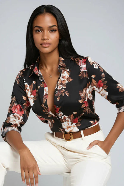 Blusa de mujer estampada elegante casual
