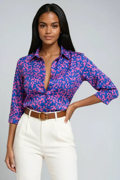 Blusa de mujer estampada elegante casual