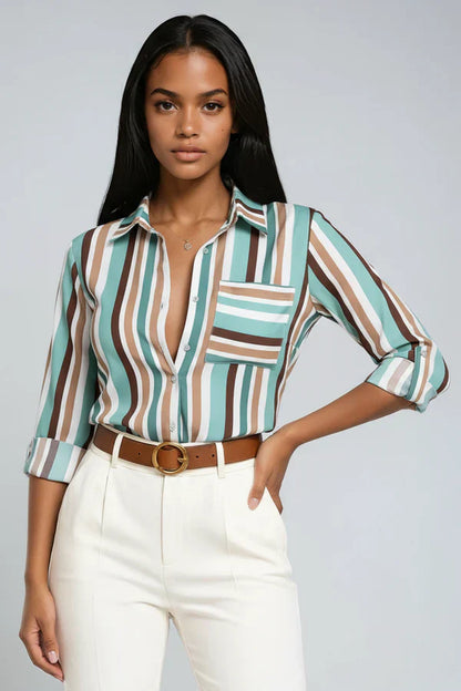 Blusa de mujer estampada elegante casual