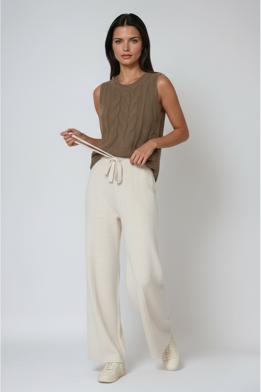 Pantalón de punto mujer cintura elástica - Vestiria