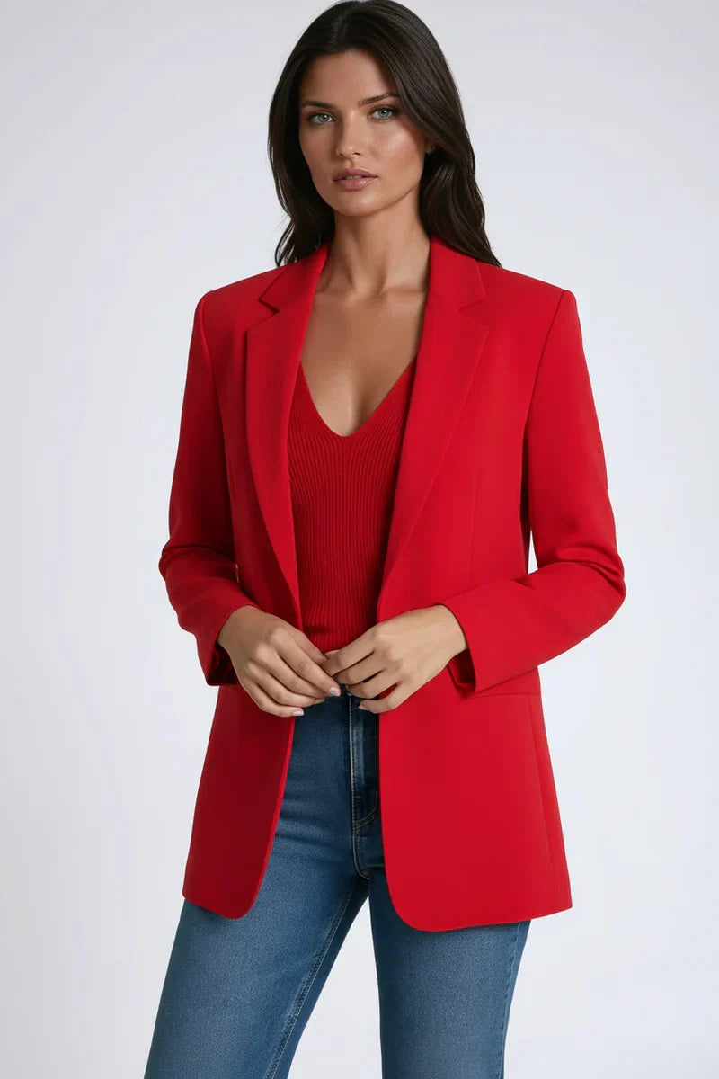 Chaquetón Mujer Elegante con Solapa Clásica