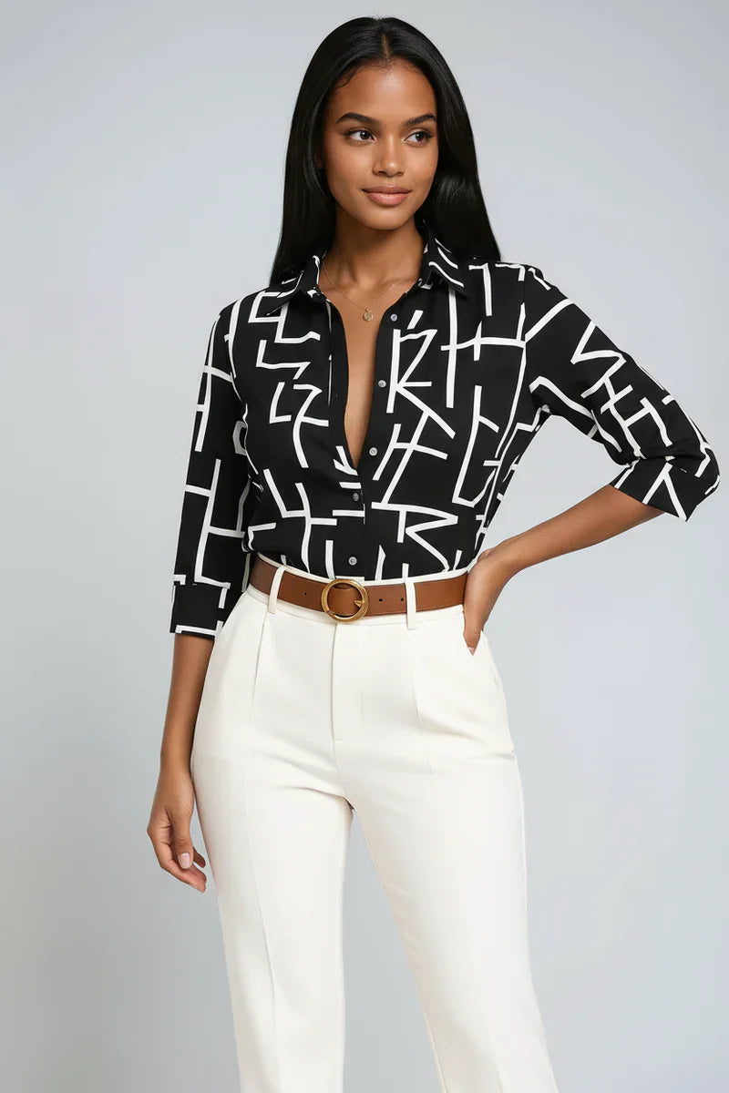 Blusa de mujer estampada elegante casual