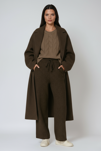 Pantalón de punto mujer cintura elástica