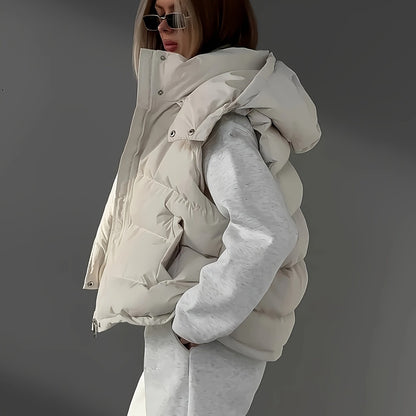Chaleco Mujer Cremallera Escote Pico Moda
