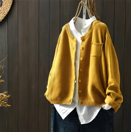 Cárdigan Mujer Invierno Suave Cuello Alto - Vestiria