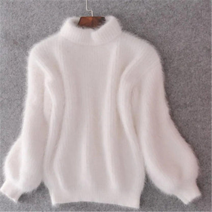 Jersey Mujer Invierno Suave Cuello Alto