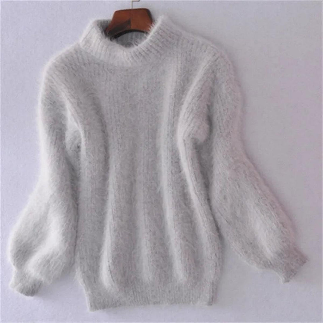 Jersey Mujer Invierno Suave Cuello Alto