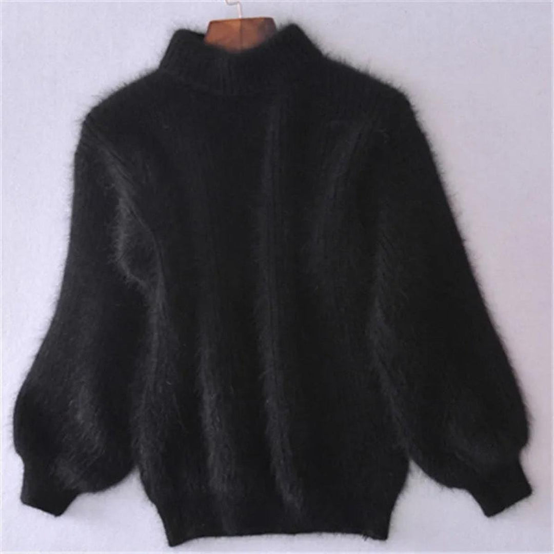 Jersey Mujer Invierno Suave Cuello Alto
