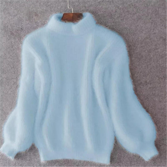 Jersey Mujer Invierno Suave Cuello Alto - Vestiria