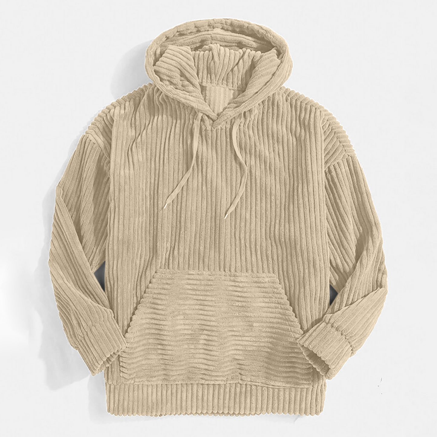 Sudadera de pana clásica con capucha para hombre