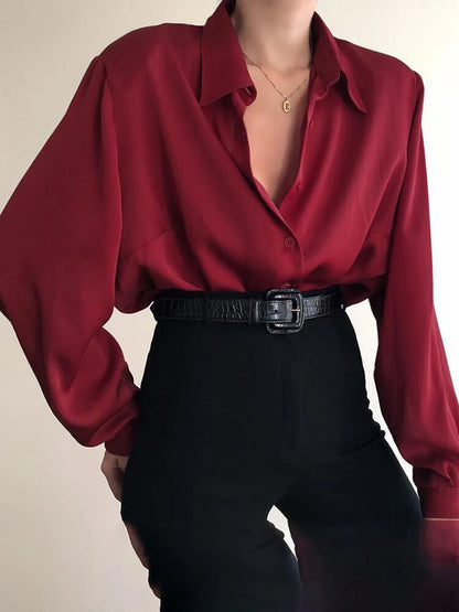 Blusa Mujer Polo Clásica Manga Larga