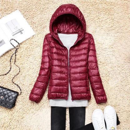 Chaquetón de plumas ligero y compacto mujer