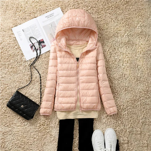 Chaquetón de plumas ligero y compacto mujer