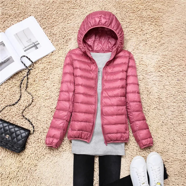 Chaquetón de plumas ligero y compacto mujer