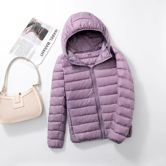 Chaquetón de plumas ligero y compacto mujer