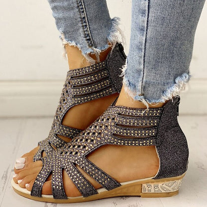 Sandalias Cómodas con Tacón Bajo Mujer