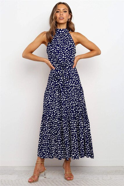 Vestido de Puntos Blancos y Negros Clásico