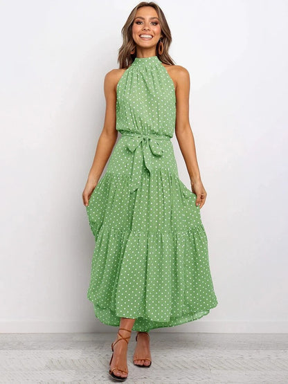 Vestido de Puntos Blancos y Negros Clásico