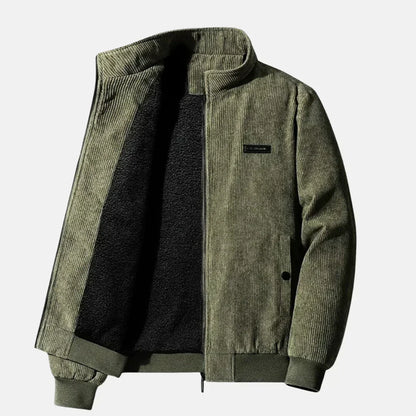 Chaqueta pana clásica hombre cuero