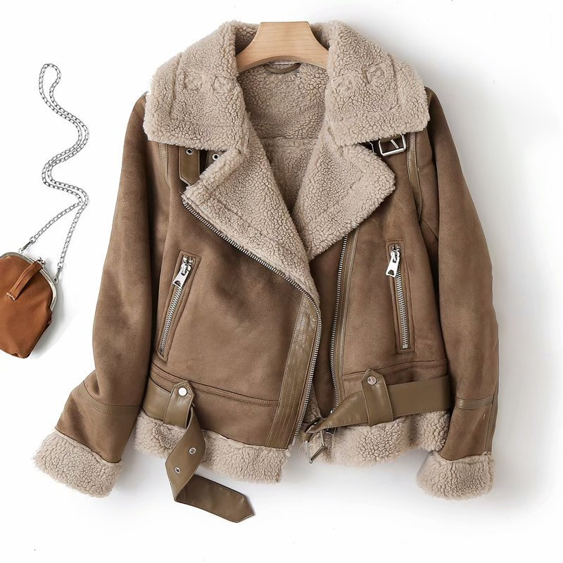 Chaqueta Moto Mujer Forro Piel Imitación - Vestiria