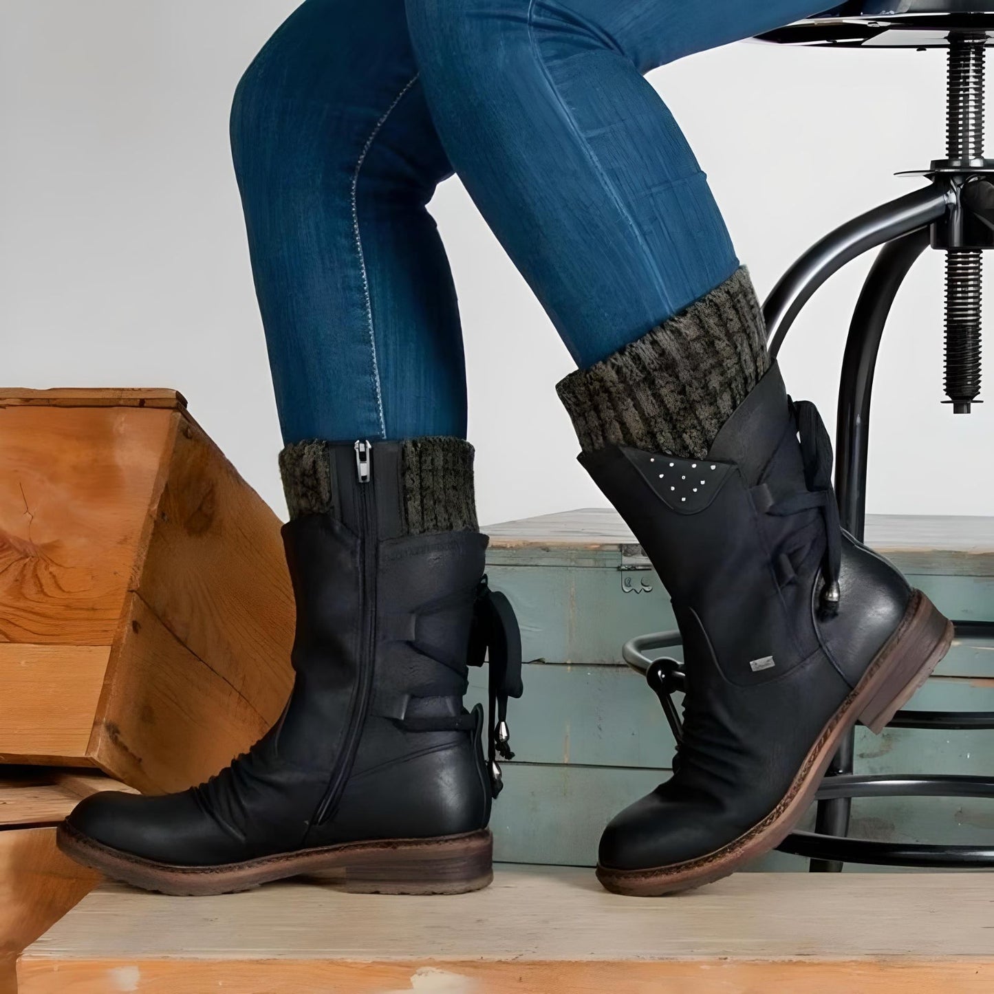Botas Nieve Impermeables Cordonadas