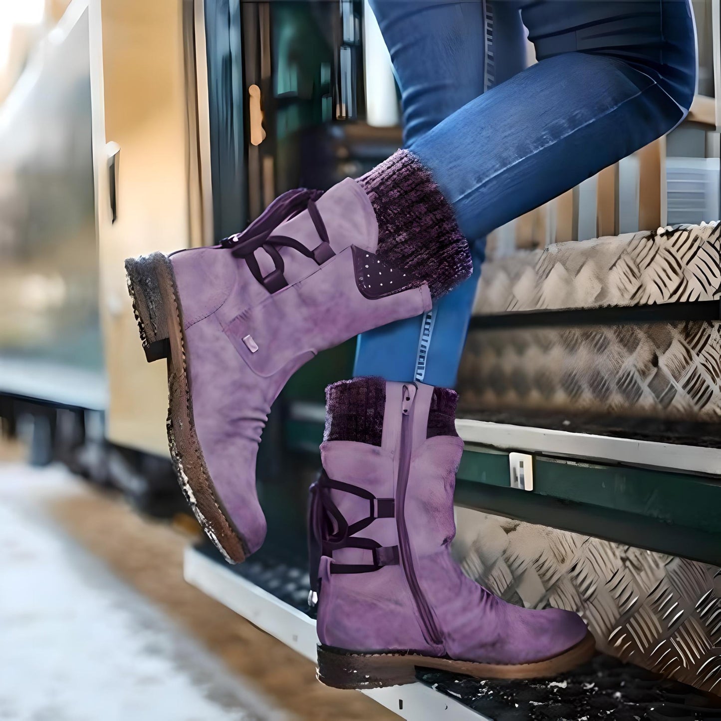 Botas Nieve Impermeables Cordonadas