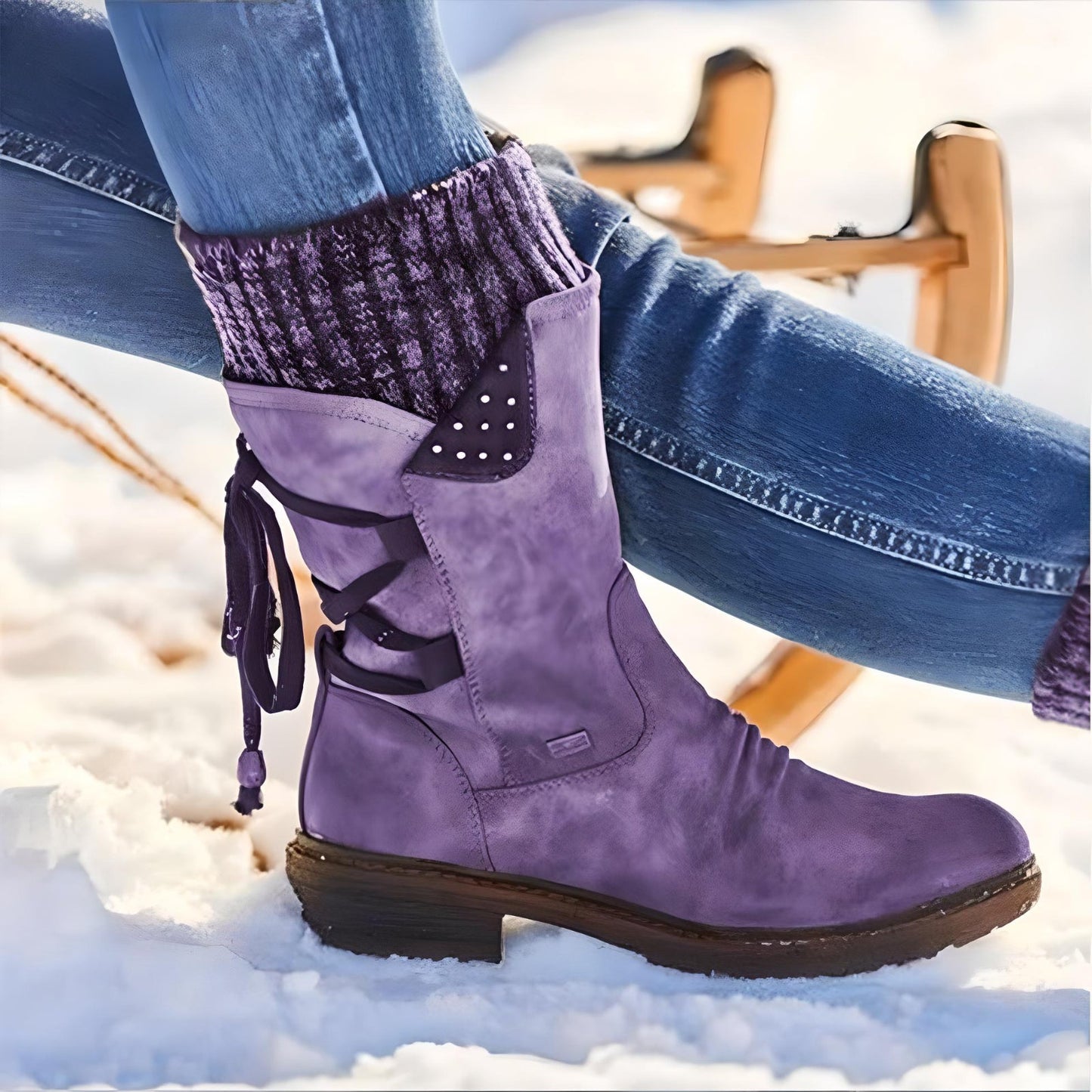 Botas Nieve Impermeables Cordonadas - Vestiria