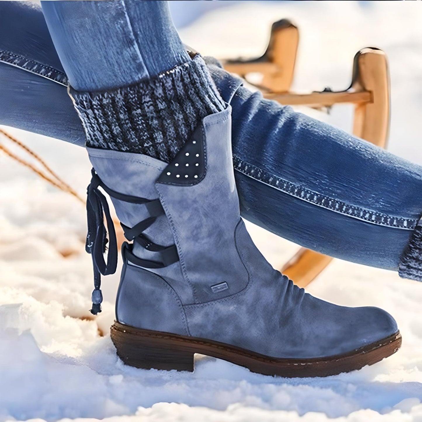 Botas Nieve Impermeables Cordonadas