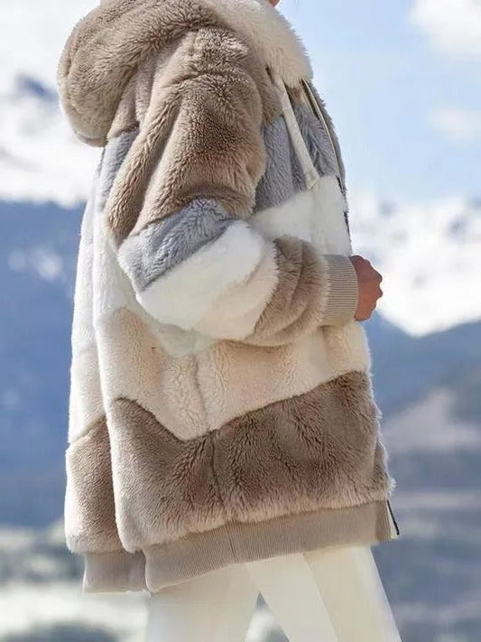 Chaquetón Felpa Abultado con Capucha - Vestiria