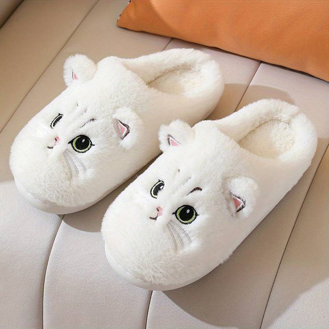 Pantuflas gato suaves y cálidas para mujer - Vestiria