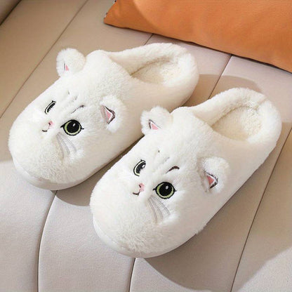 Pantuflas gato suaves y cálidas para mujer - Vestiria