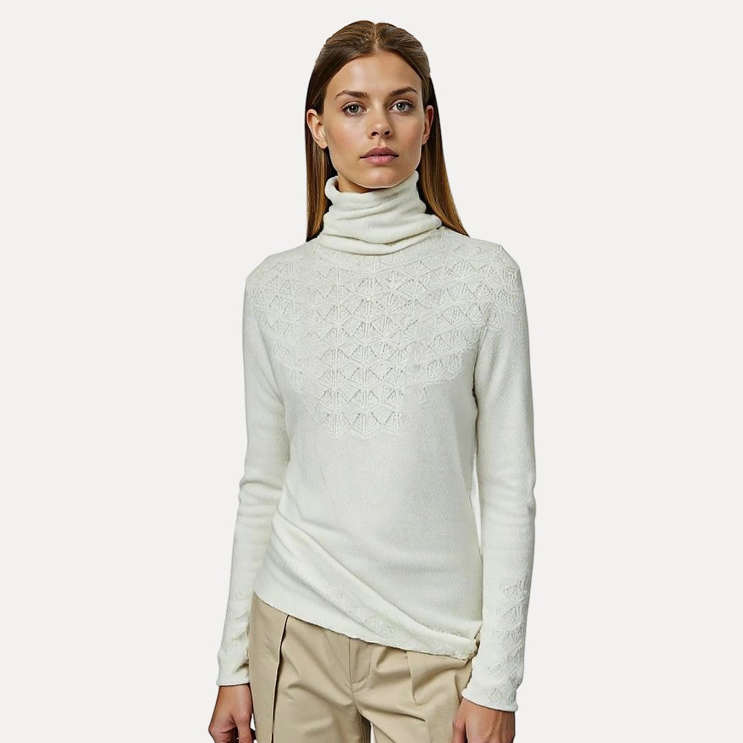 Jersey cuello alto mujer suave y cálido
