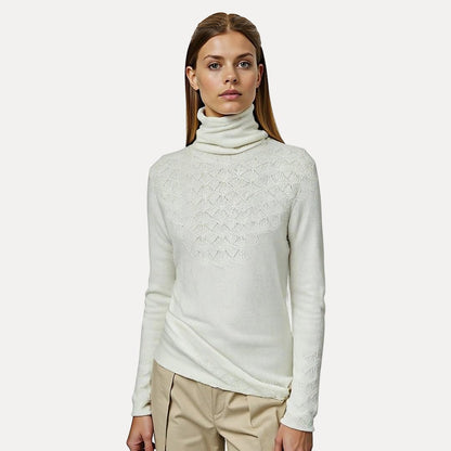 Jersey cuello alto mujer suave y cálido